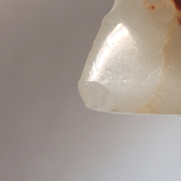 Vintage Onyx Dolphin Sculpture Hand Carved Stone 4" Tall Red-Brown Ivory Pink - Picture 13 of 13